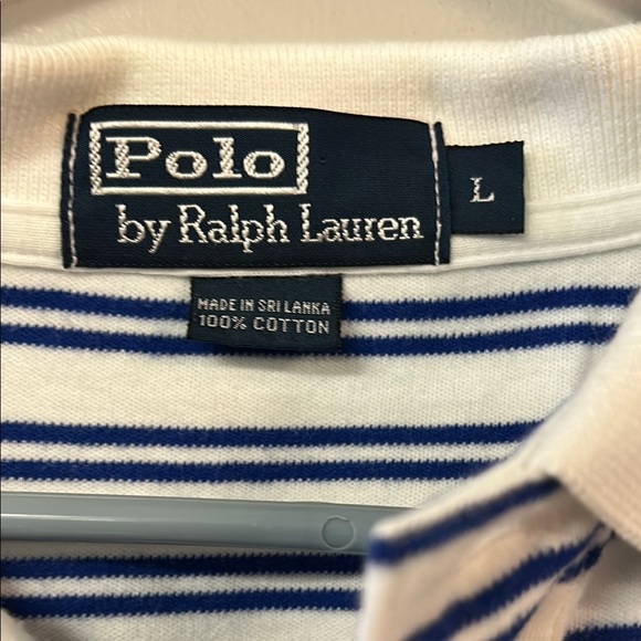 Polo by Ralph Lauren Blue and White Striped Polo Shirt - Picture 2 of 4
